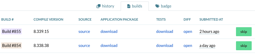 Application package download from prod environment