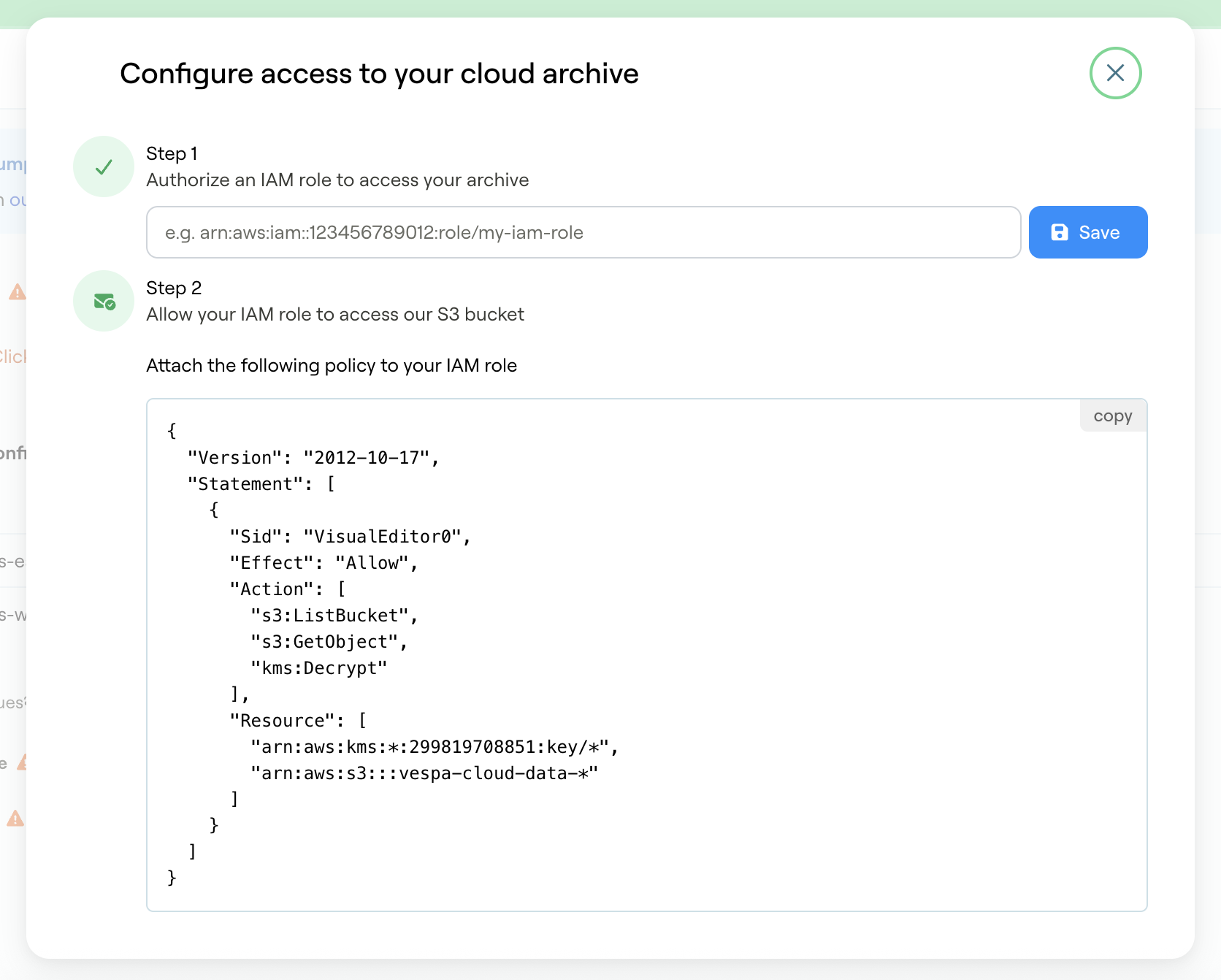 AWS configure access