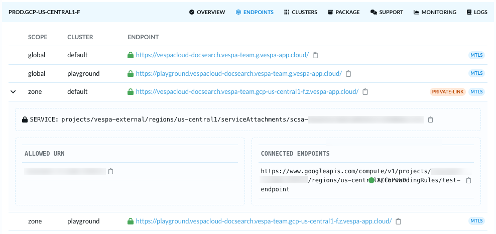 Service ID for VPC endpoint